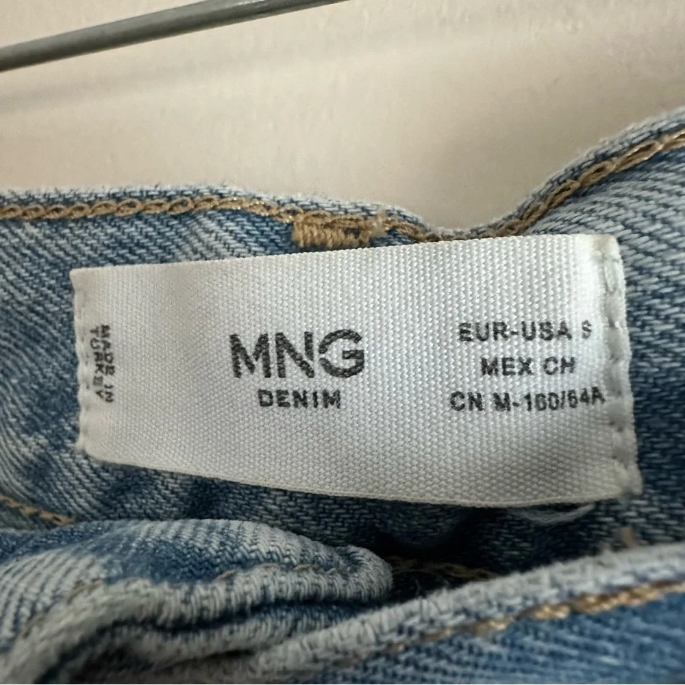 MNG‎ Denim • Front Slit Jean Midi Skirt